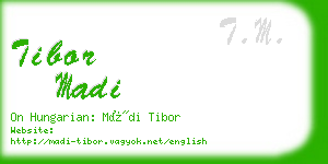 tibor madi business card